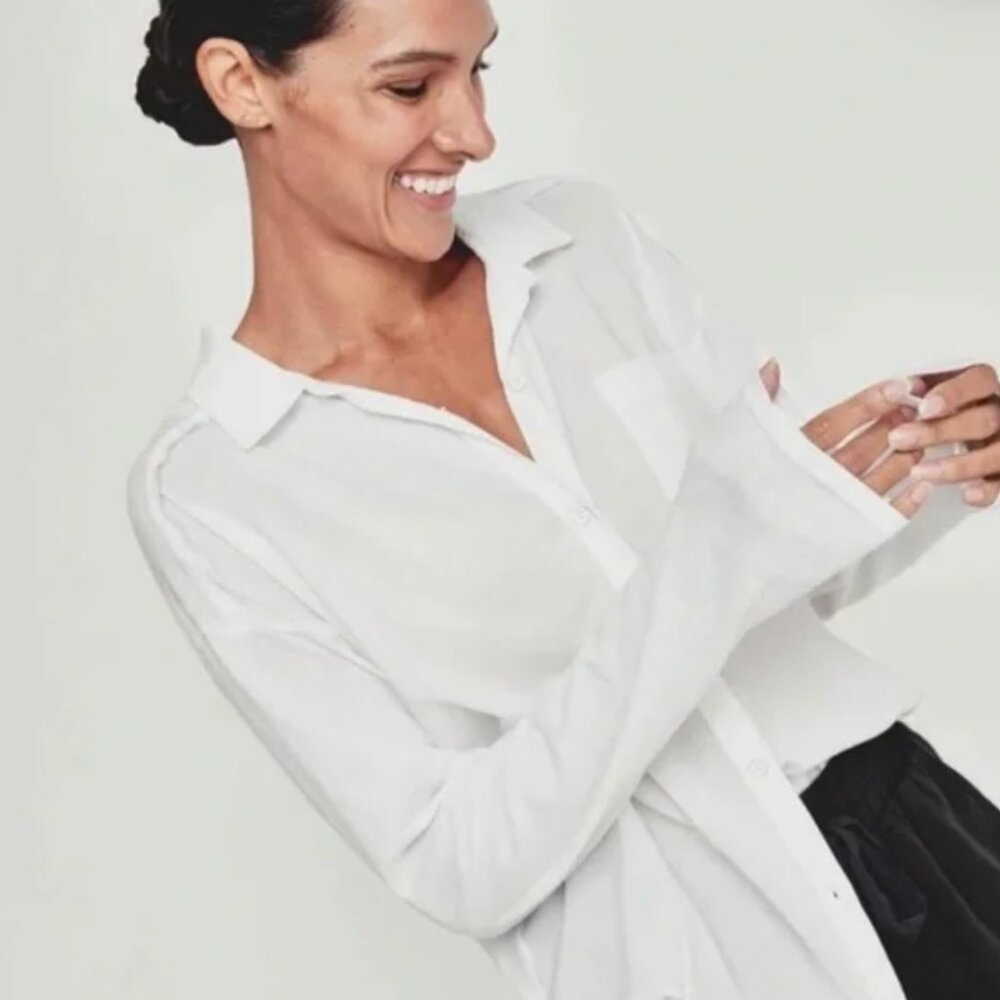 Splendid | Paige White Button Down Blouse - Size XS